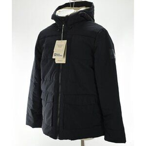 JACK WOLFSKIN Mens Black WHITE FROST Insulated Hooded Coat MEDIUM NWT